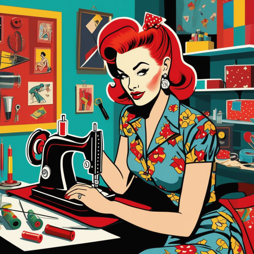 Pop Art Sewing Fabric Panel 87