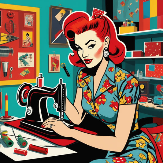 Pop Art Sewing Fabric Panel 87