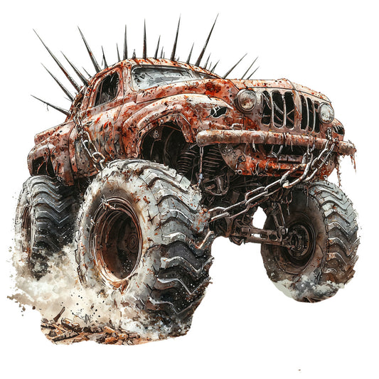 Monster Truck Show Fabric Panel 13