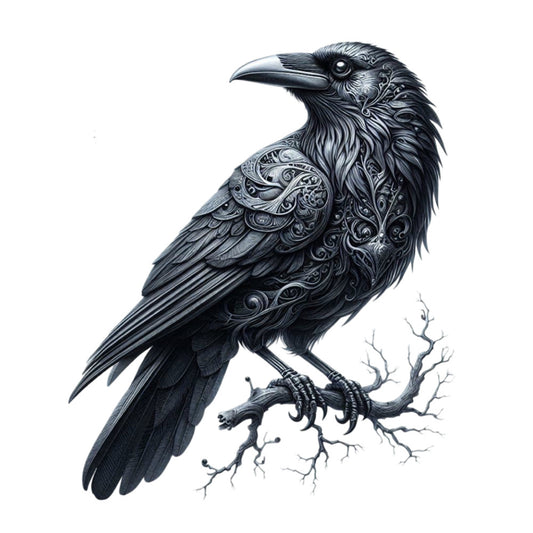 Gothic Raven Fabric Panel 1