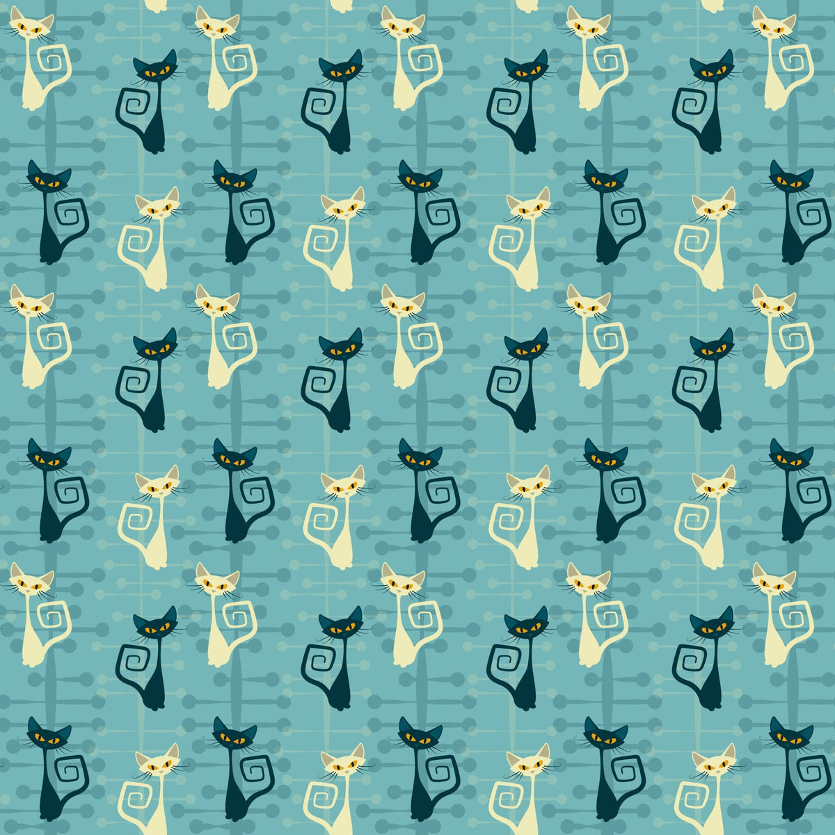 Mod Whiskers Pattern 4 Minky Fabric
