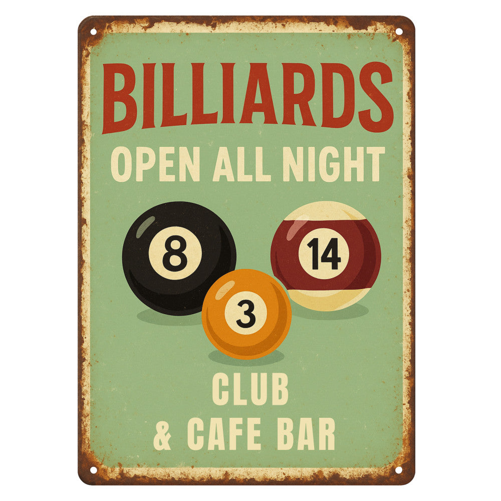 Billiards Signs Fabric Panel 7
