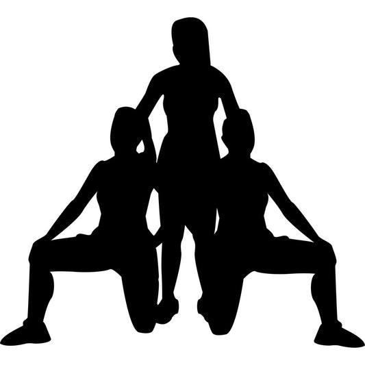 silhouette, black, white, yoga, meditation, fitness, exercise, sports, athletic, women, female figures, strength, wellness, health, modern, contemporary, geometric, abstract, active lifestyle, gym wear, motivational, inspirational, minimalist, bold, high contrast, monochrome, figure silhouettes, workout, training, empowerment