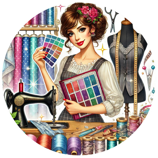 Sewing Scenes Fabric Panel 6