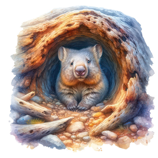 Australian Wombats Fabric Panel 12