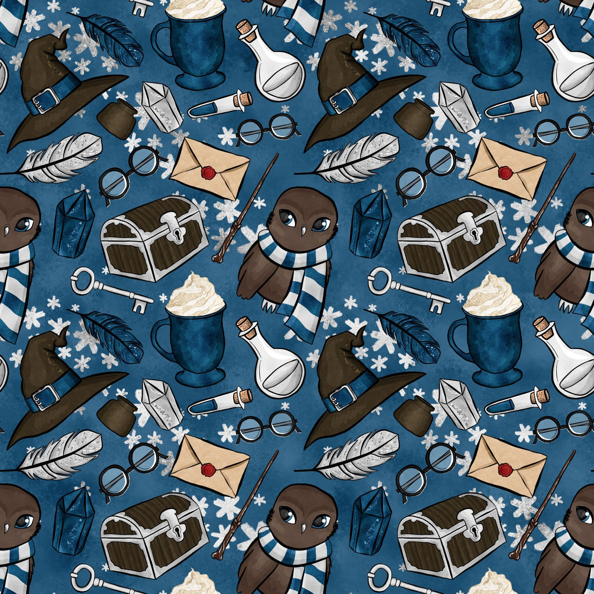Owl Post Academy Pattern 39 Minky Fabric