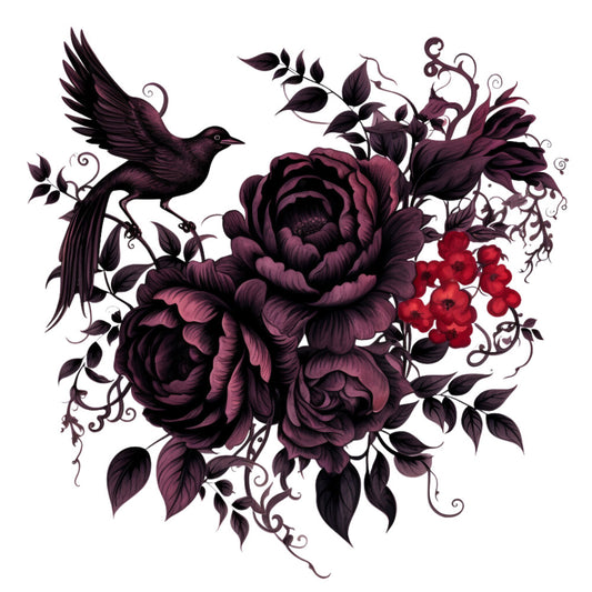 Gothic Floral Fabric Panel 34