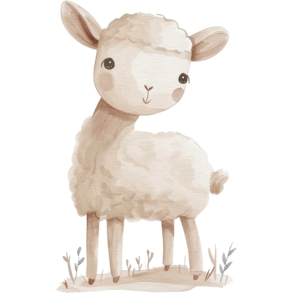 Watercolor Farm Fabric Panel 51