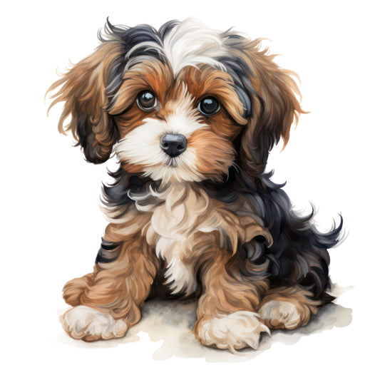 Cute Cavapoos Fabric Panel 57