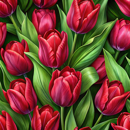 Realistic Flowers Pattern 25 Quilting Cotton Fabric