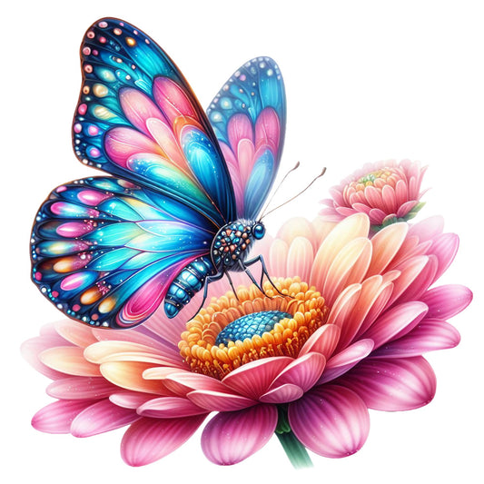 Spring Flowers and Butterflies Fabric Panel 29