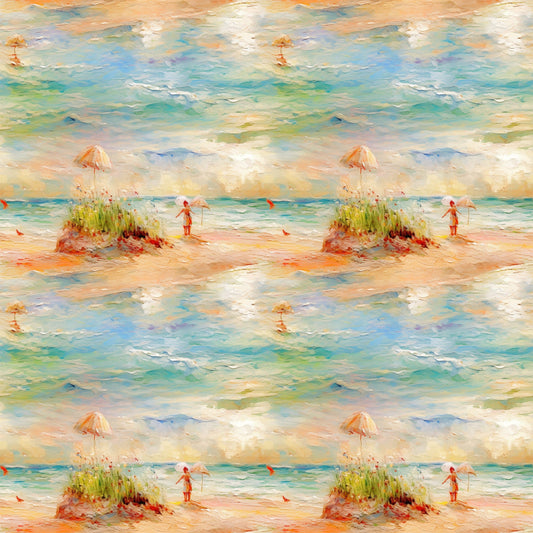 Monet Inspired Art Pattern 8 Quilting Cotton Fabric
