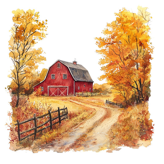 Autumn Landscape Fabric Panel 18
