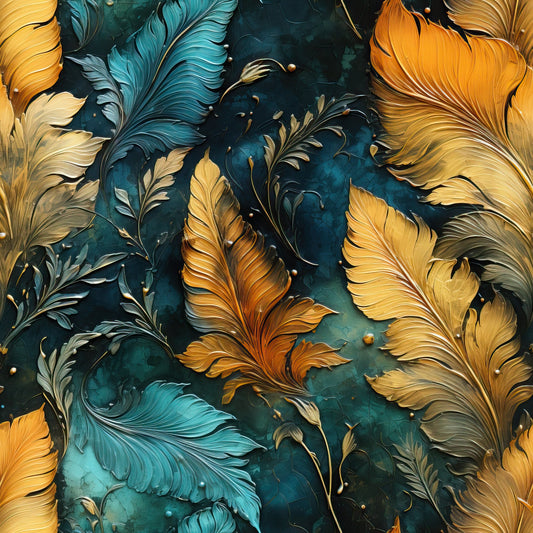 Tropical Autumn Pattern 4 Quilting Cotton Fabric