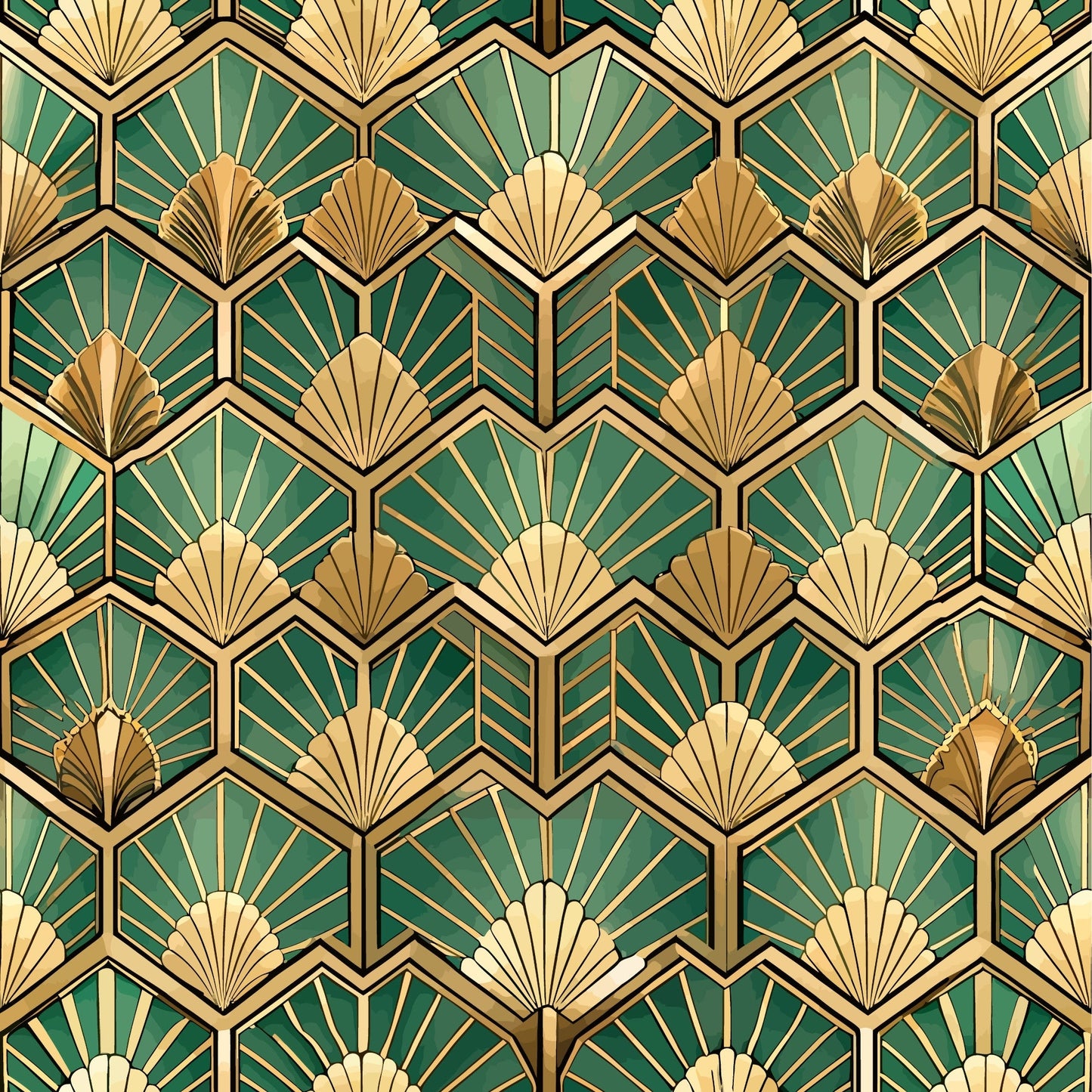 Art Deco Pattern 12 Quilting Cotton Fabric
