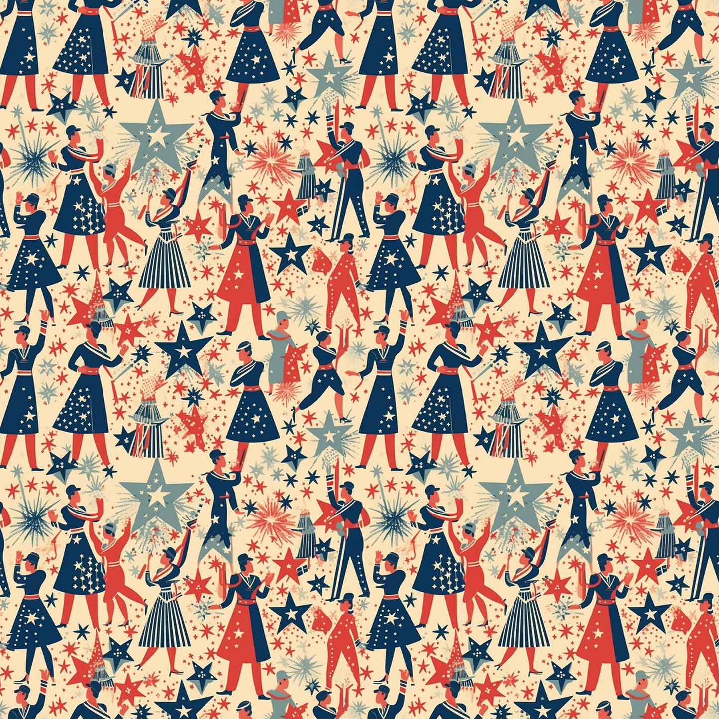Americana Chronicles Pattern 4 Quilting Cotton Fabric