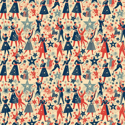 Americana Chronicles Pattern 4 Quilting Cotton Fabric