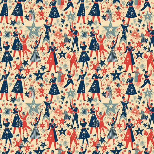 Americana Chronicles Pattern 4 Quilting Cotton Fabric