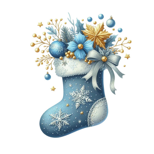 Christmas Stocking Scene Fabric Panel 14