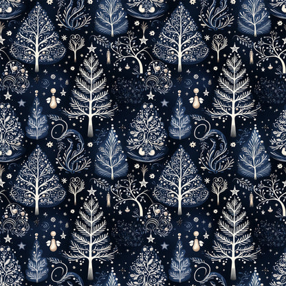 Midnight Forest Pattern 2 Minky Fabric