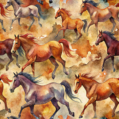 Galloping Mustangs Pattern 11 Minky Fabric