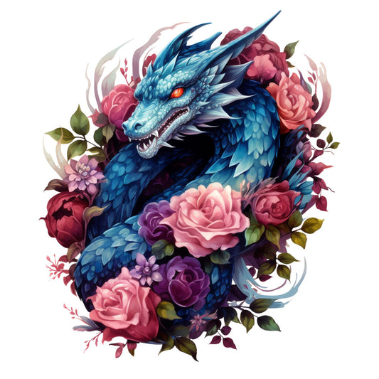 Elemental Dragons Fabric Panel 28