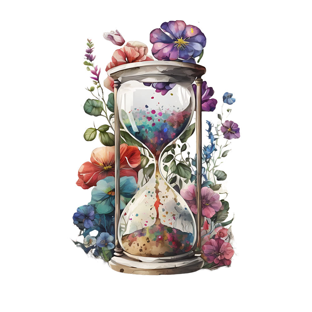 Watercolor Hourglass Fabric Panel 2