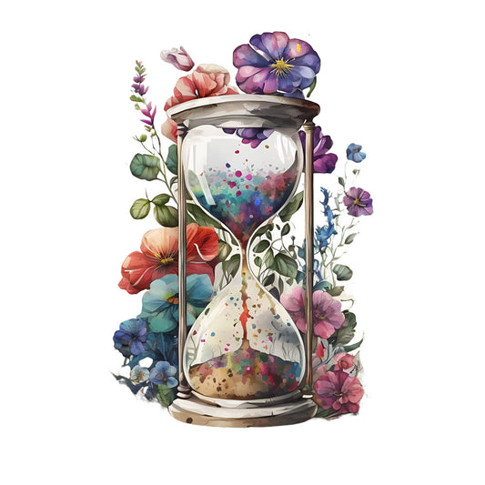 Watercolor Hourglass Fabric Panel 2