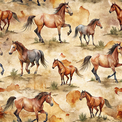 Wild Horses Pattern 2 Quilting Cotton Fabric