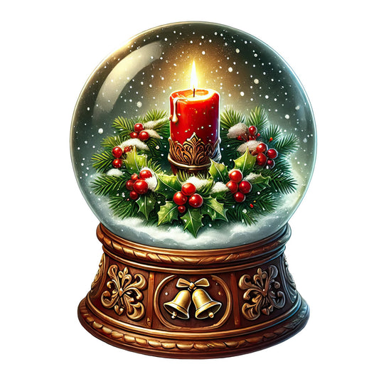 Christmas Snow Globes Fabric Panel 35