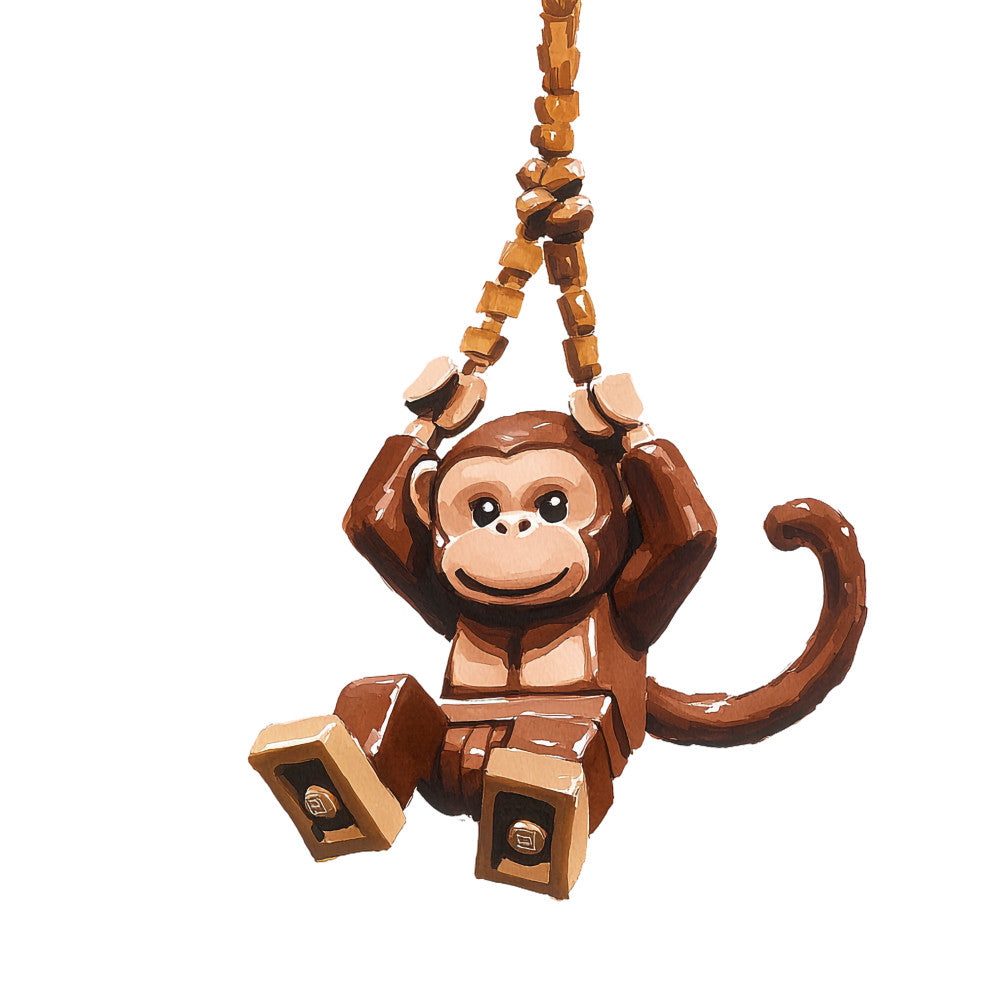 Building Bricks Animals Fabric Panel 9