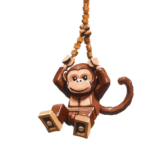 Building Bricks Animals Fabric Panel 9