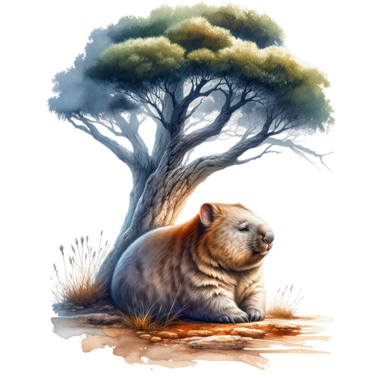 Australian Wombats Fabric Panel 7