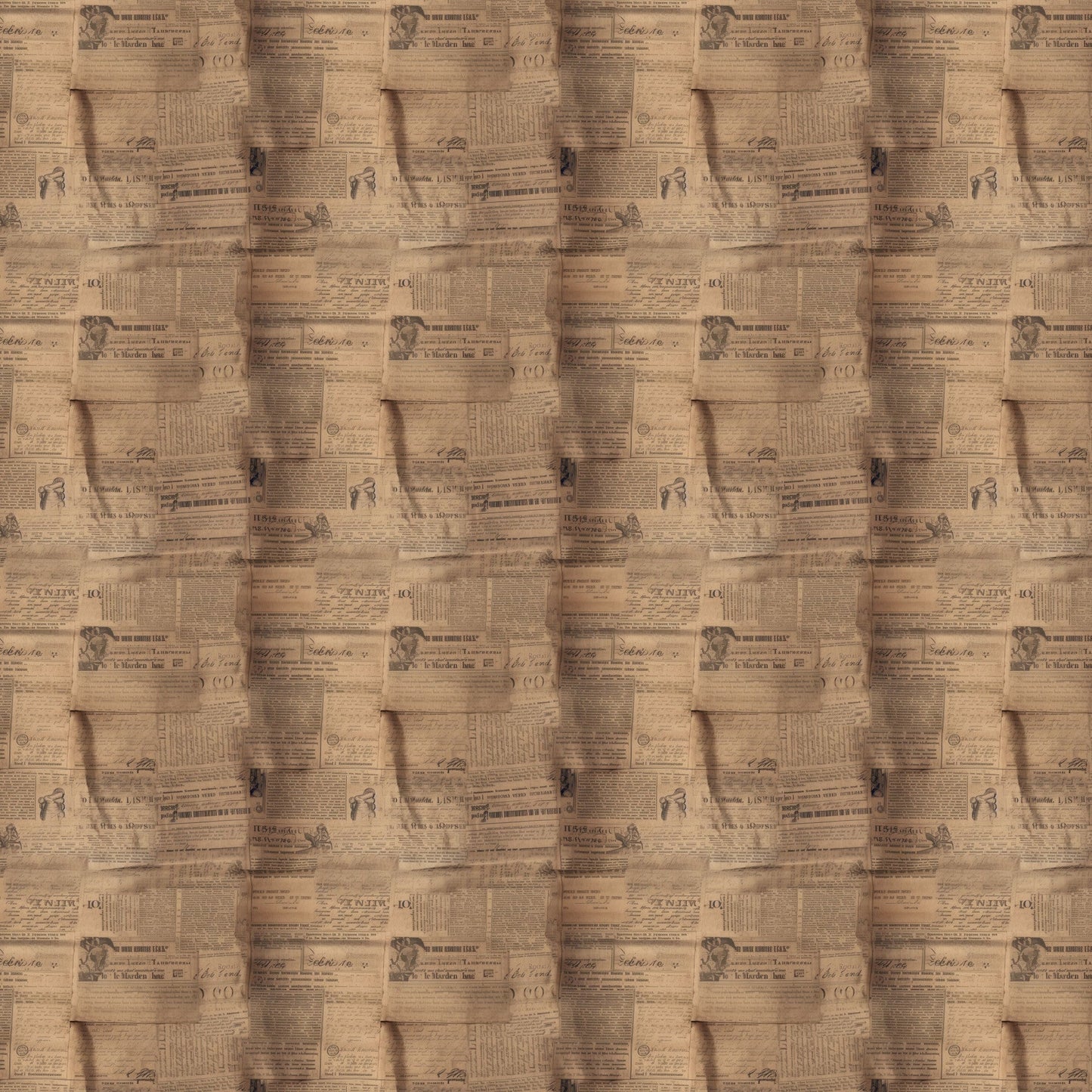 Old Newspapers Pattern 6 Quilting Cotton Fabric