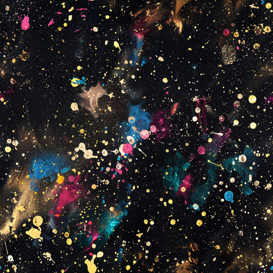 Glitter Paint Splatter Pattern 9 Quilting Cotton Fabric