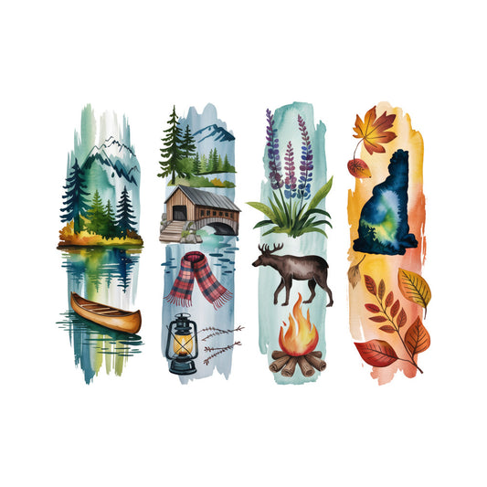 Brushstroke State Fabric Panel 9