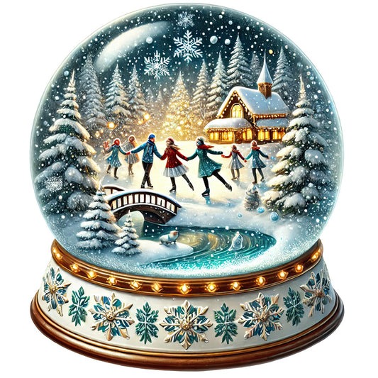 Christmas Snow Globes Fabric Panel 44