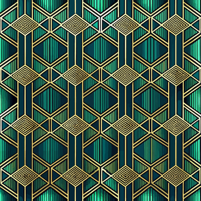 Art Deco Pattern 22 Quilting Cotton Fabric