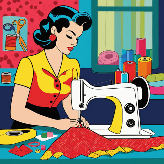 Pop Art Sewing Fabric Panel 96