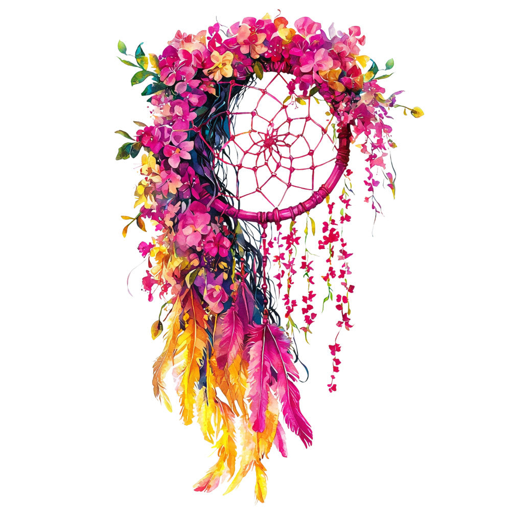 Floral Dreamcatcher Fabric Panel 22