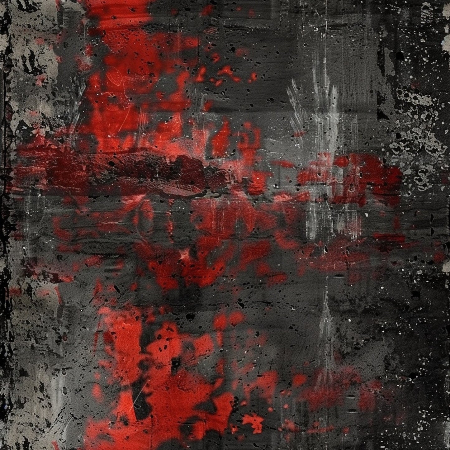 Red and Black Grunge Pattern 12 Quilting Cotton Fabric