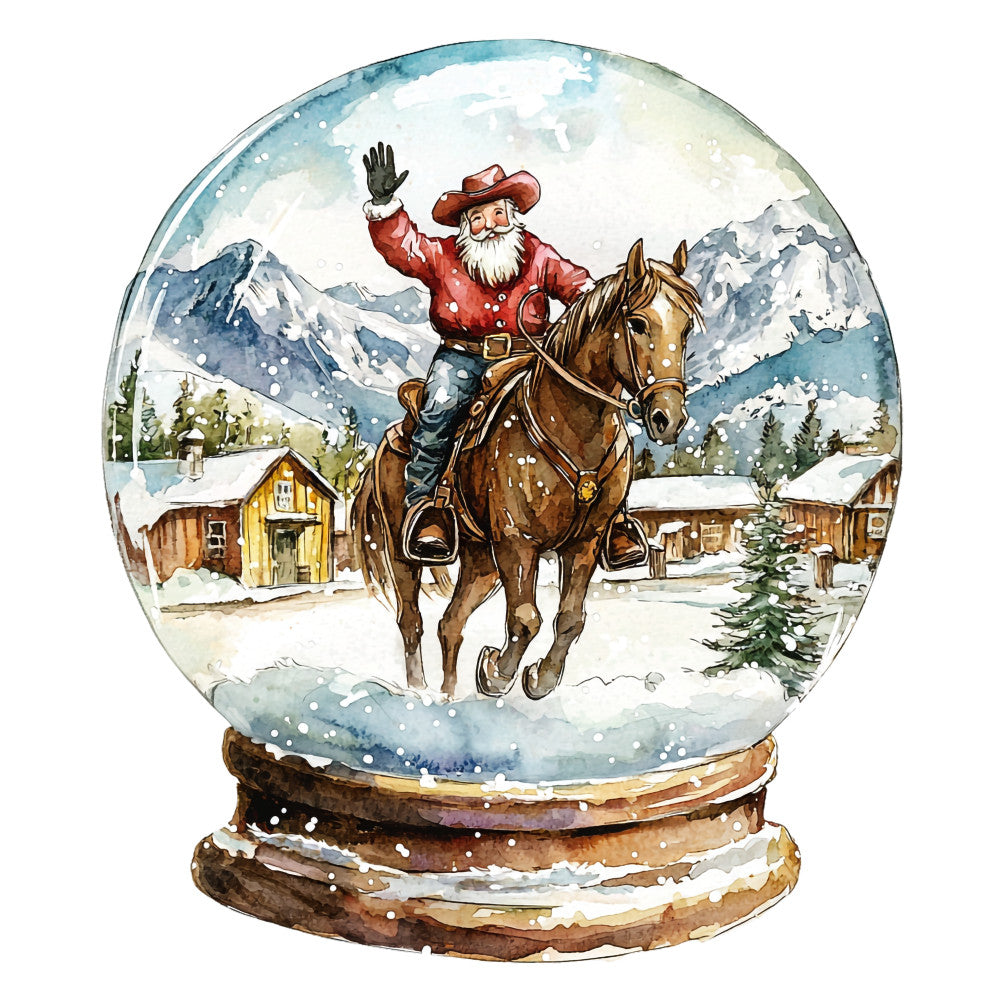 Cowboy Christmas Fabric Panel 2