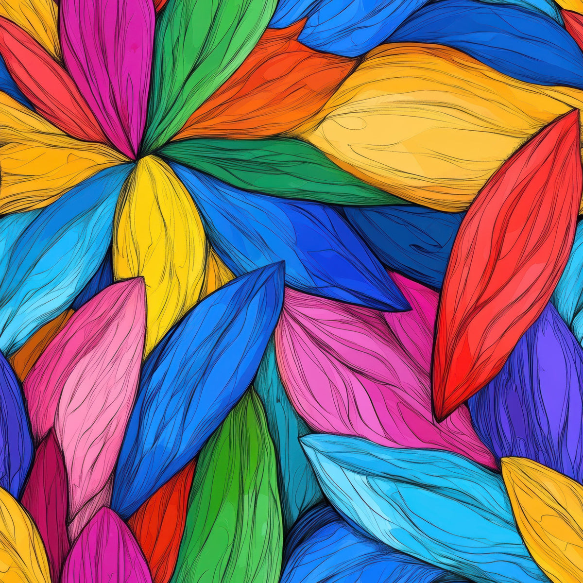 Gouache Garden Pattern 2 Minky Fabric