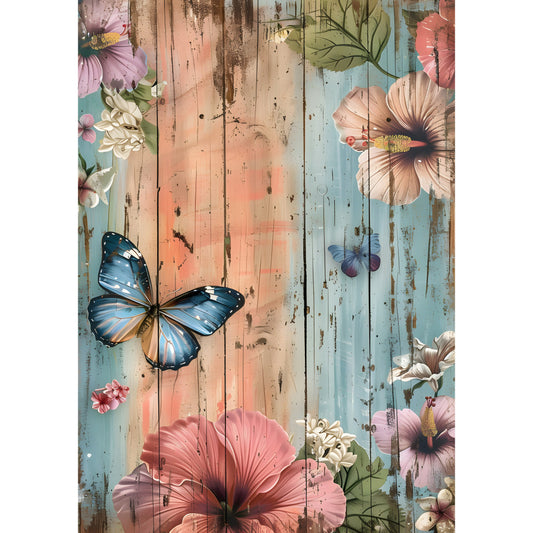 Rustic Butterfly Wall Art Fabric Panel 11