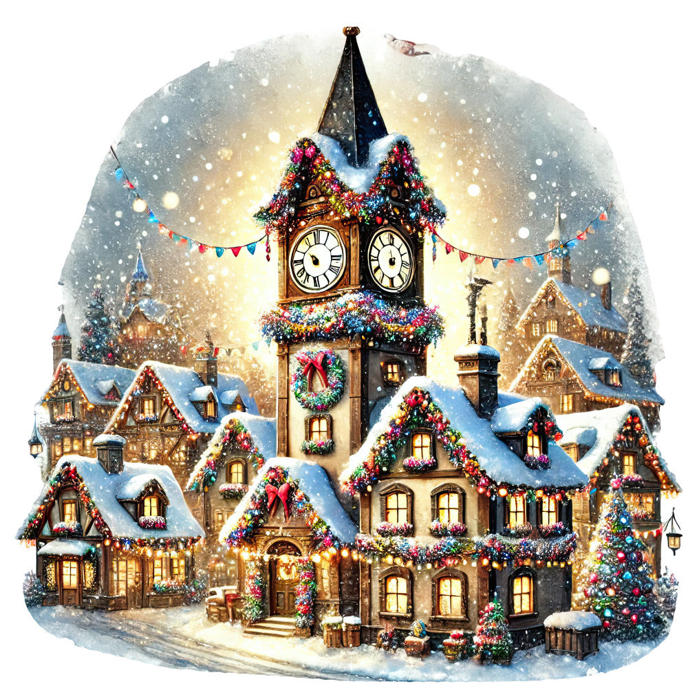 Christmas Villages Fabric Panel 33