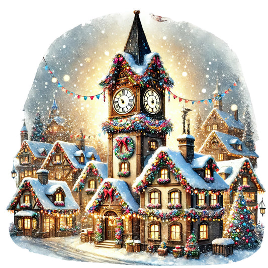 Christmas Villages Fabric Panel 33