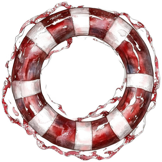 red and white, candy cane stripe, peppermint, christmas, holiday, festive, vintage, retro, classic, geometric stripe, striped pattern, burgundy, cream, off-white, winter, traditional, nostalgic, decorative, round wreath, circular design, bold stripes, alternating colors, seasonal, home decor, table runner, wall hanging, christmas quilt