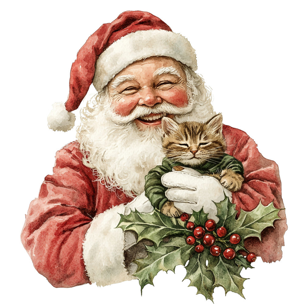 Watercolor Santa Claus Fabric Panel 9