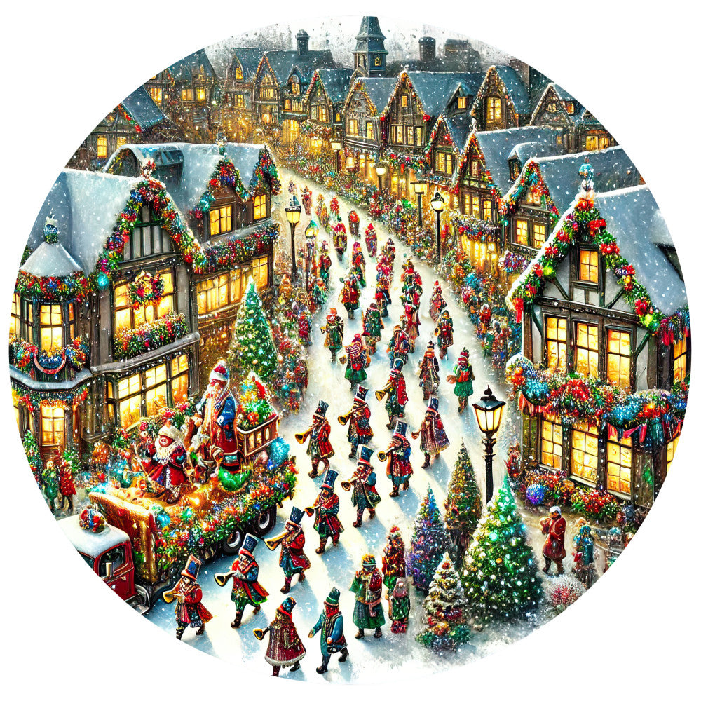 Christmas Villages Fabric Panel 1