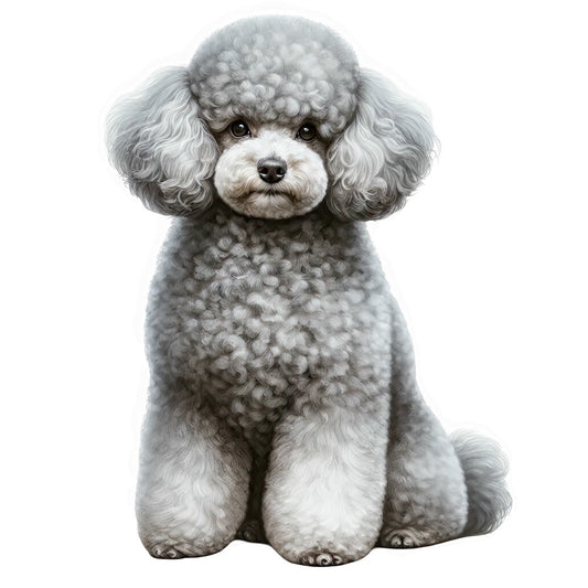 Watercolor Poodles Fabric Panel 29